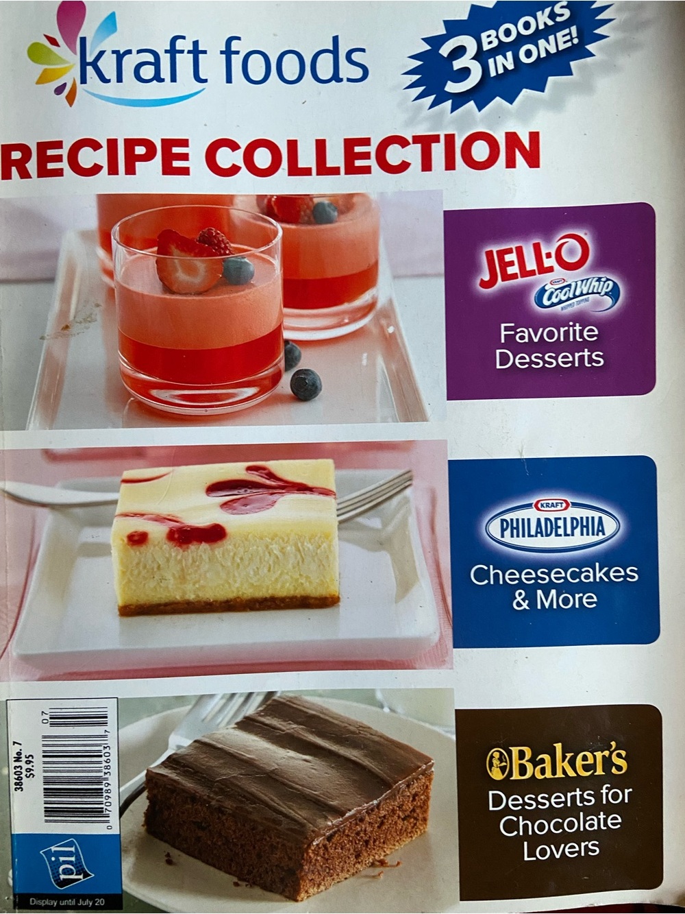 Jello Philadelphia Cream Cheese cheesecake Baker’s Dessert desserts Cookbook